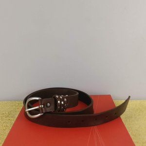 Goth Leather Belt, 100%Leather, Leather Upper Leather Lining 95=42" long